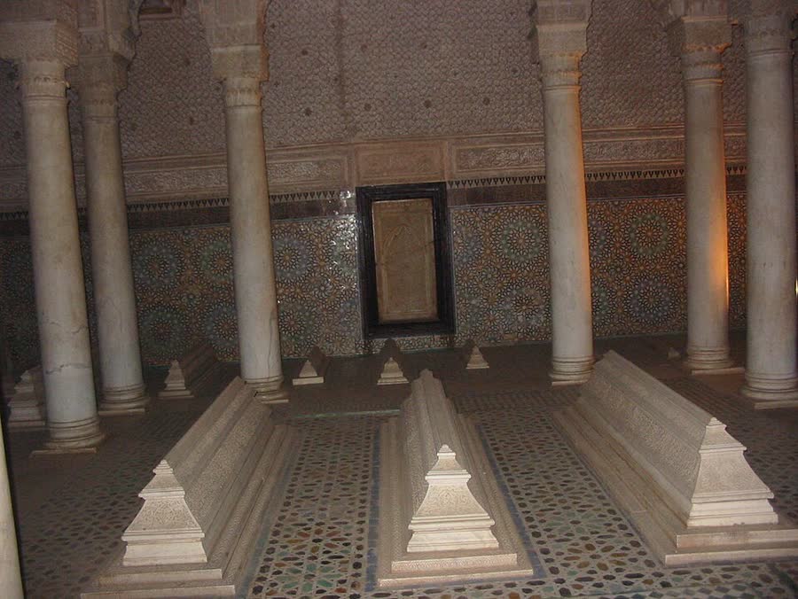 Gilded muqarnas ceiling above the Chamber of the Twelve Columns, seen from below